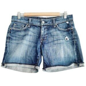 FIDELITY Lourdes Distressed Scorpion Vintage Jean Shorts Sz 26